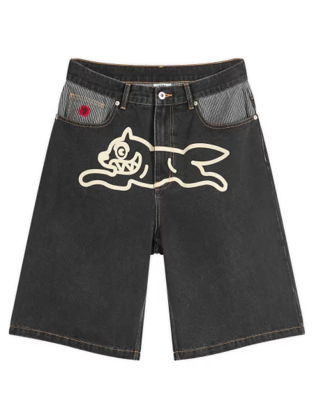 Szorty jeansowe Icecream do biegania czarne