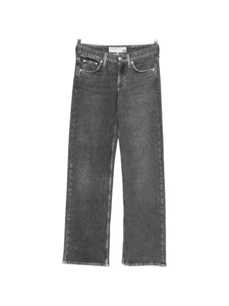 Pantaloni Rag & Bone din material terry gri