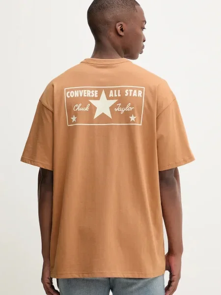 Tričko Converse s potiskem oranžová