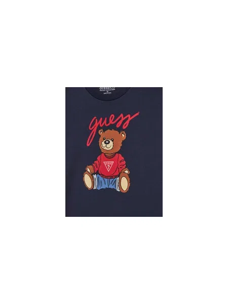 Guess Marškinėliai Tamsiai mėlyna Regular Fit raudona