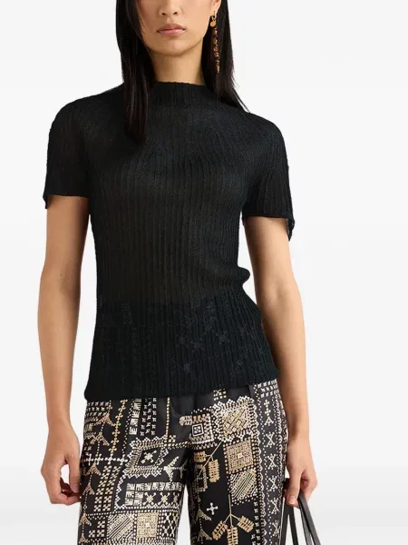 Koszulka Momoni prążkowana czarna