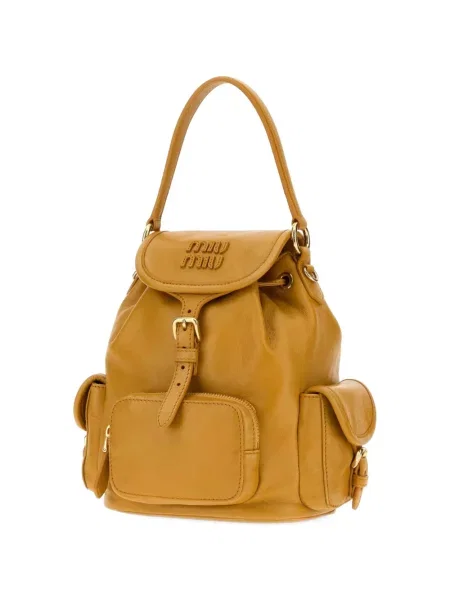 Rucsac Miu Miu cu autograf galben