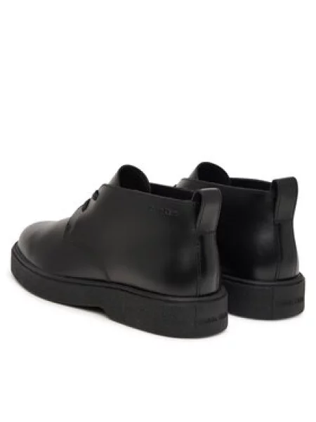 Calvin Klein Gležnjarji Text Rubber Desert Boot Lth črna