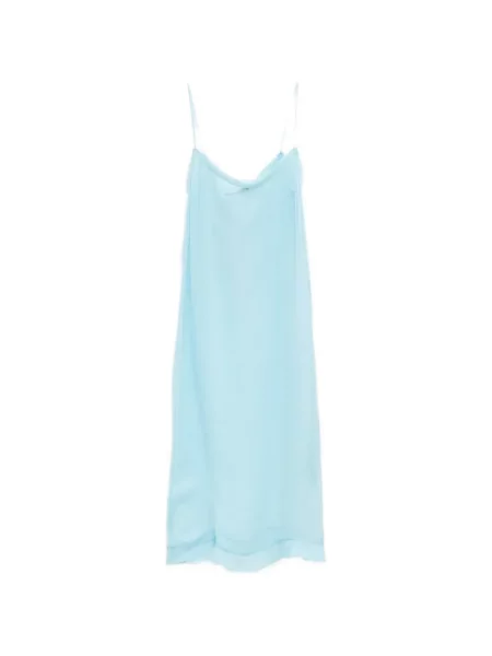 Rochie mini Paloma Wool de lână cu bretele albastru