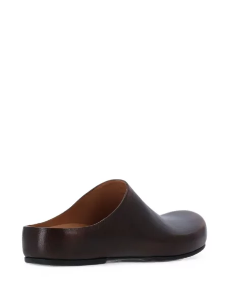 Papuci tip mules Miu Miu din piele maro