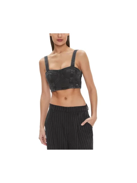 Krótkie jeansy Tommy Jeans czarne