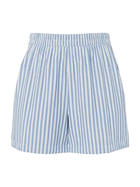PIECES Pantaloni PCJolly albastru alb