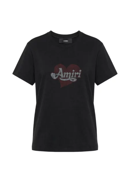 Tričko Amiri se srdcovým vzorem černé
