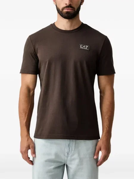 Tricou Ea7 Emporio Armani cu autograf maro