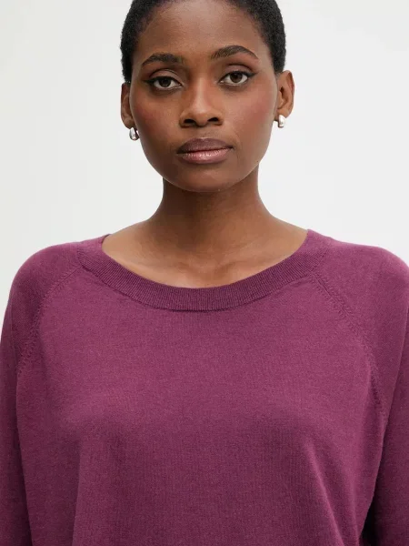 Светр із додаванням вовни United Colors of Benetton легкий фіолетовий