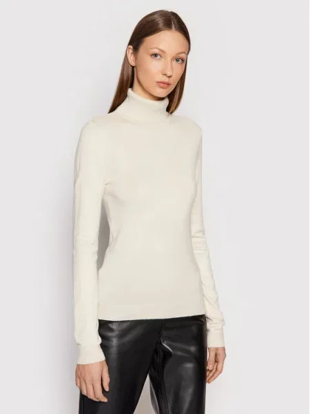 Vero Moda Rolák Glory Écru Slim Fit béžový