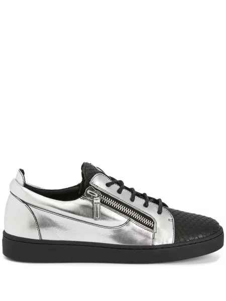 Sneakerși Giuseppe Zanotti Frankie cu șireturi din dantelă