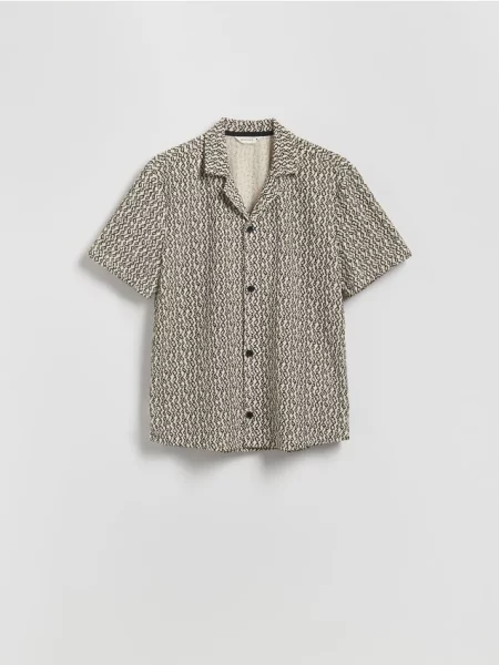 Reserved Cămașă regular fit cu model bej