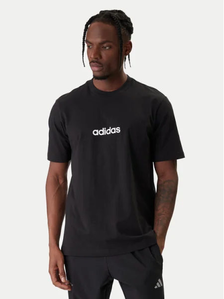 Adidas Tričko Essentials Linear čierna