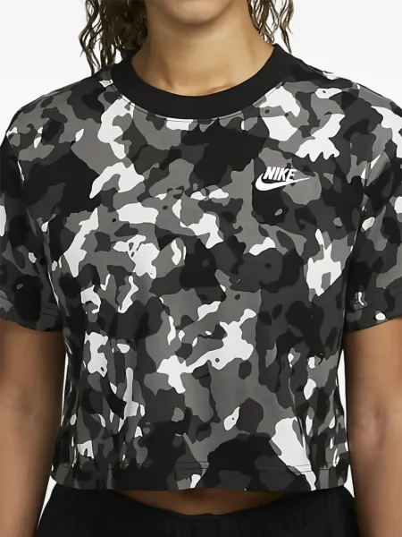 Koszulka Nike polarowa do biegania z nadrukiem szara