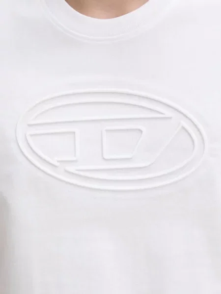Diesel t-shirt T-ADJUST-BIGOVAL z nadrukiem biały