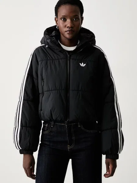 Adidas Originals krátka bunda dámska Adicolor čierna