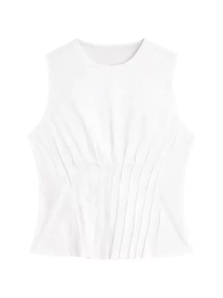 Top Semicouture plisowany biały