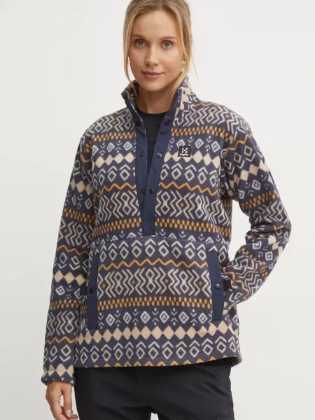 Sportovní mikina Haglöfs Mora Mid tmavomodrá