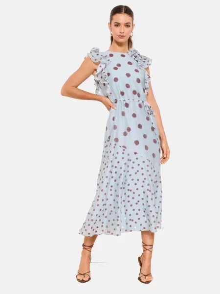 Lipsy Rochie Polka Dot deschis / mauve albastru