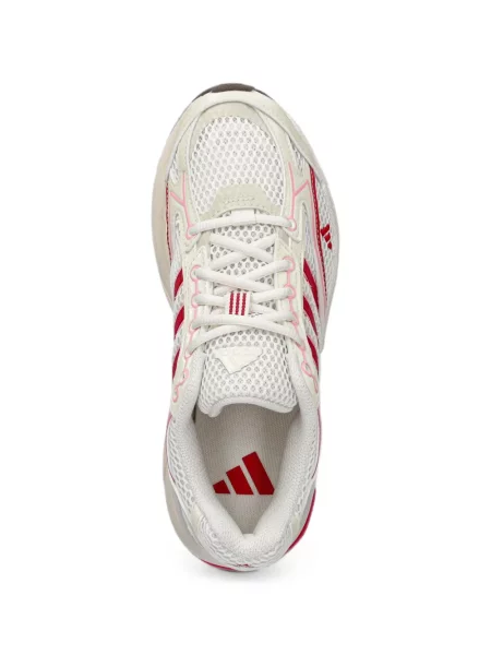 Ριγέ τρέξιμο μπουφάν Adidas με αυτόγραφο καφέ