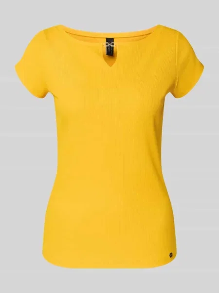 T-shirt z wycięciem Marc Cain