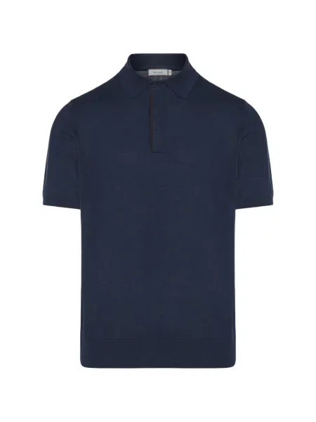 Polo Canali scurt albastru