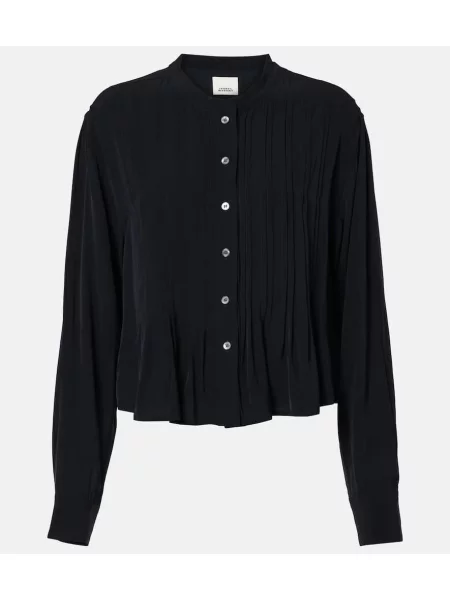 Bluză Isabel Marant din șifon negru