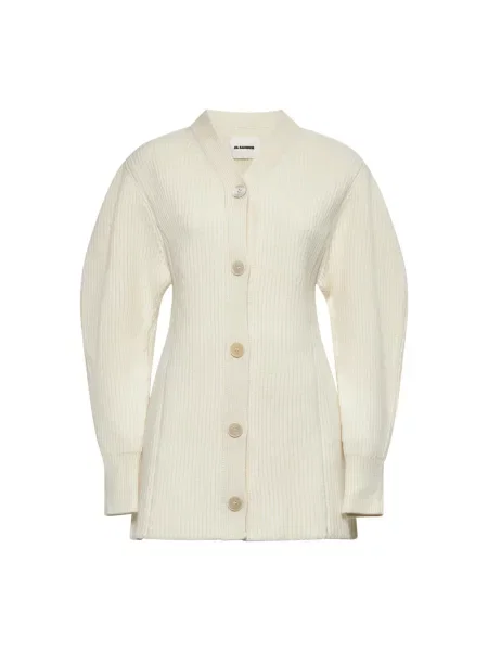 Kardigan Jil Sander wełniany biały