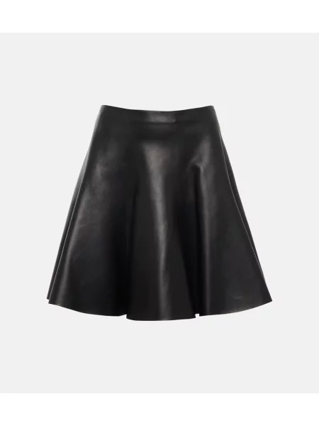 Kožená sukně Alaã¯a černé
