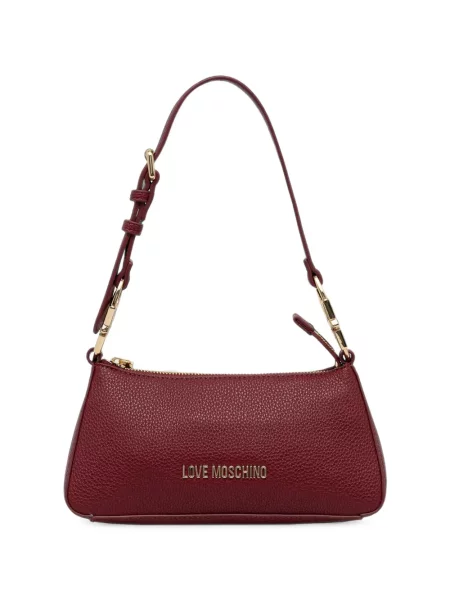 Geantă shopper Love Moschino cu autograf roșu