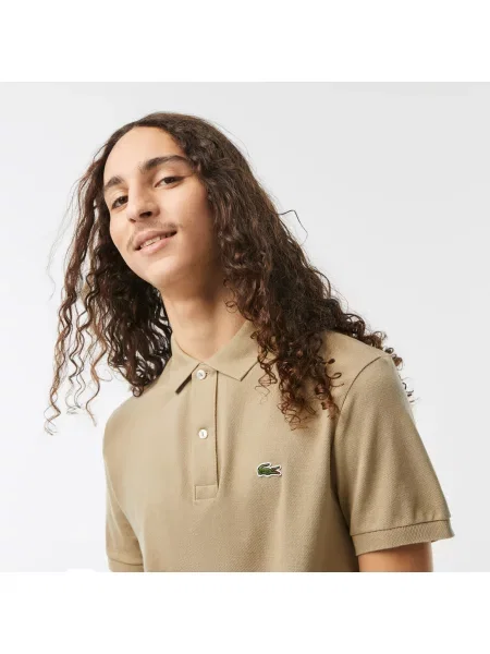 Поло Lacoste бежевое