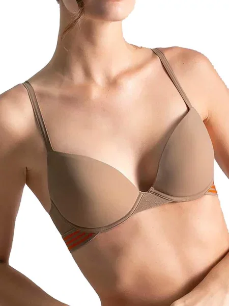 Бюстгальтер с плотной чашкой бежевий
