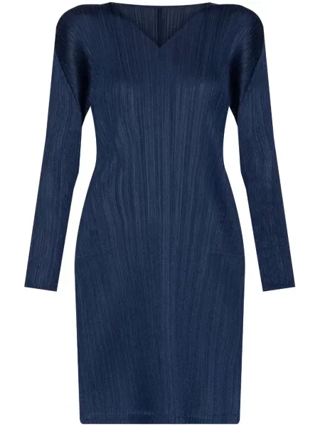 Rochie Pleats Please Issey Miyake plisată de costum albastru