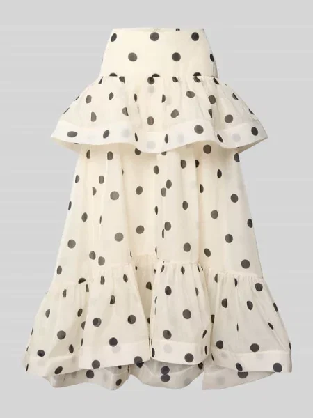 Rozkloszowana długa spódnica z falbanami model DOROTHY' Vero Moda biała