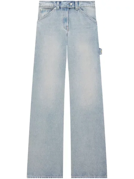 Szerokie jeansy Courreges niebieskie