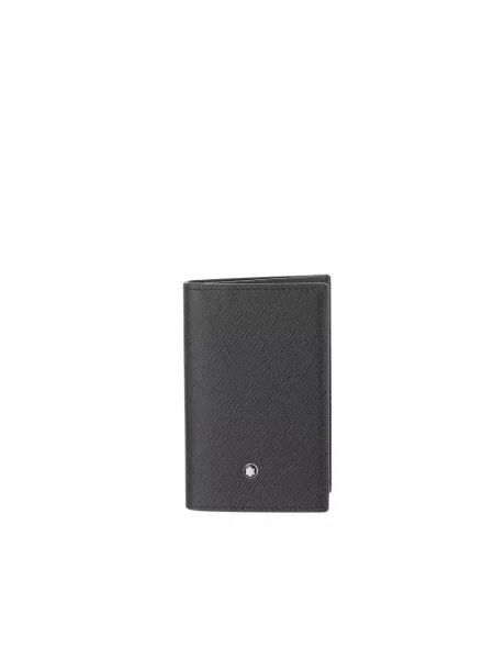 Portfel Montblanc skórzany z logo czarny
