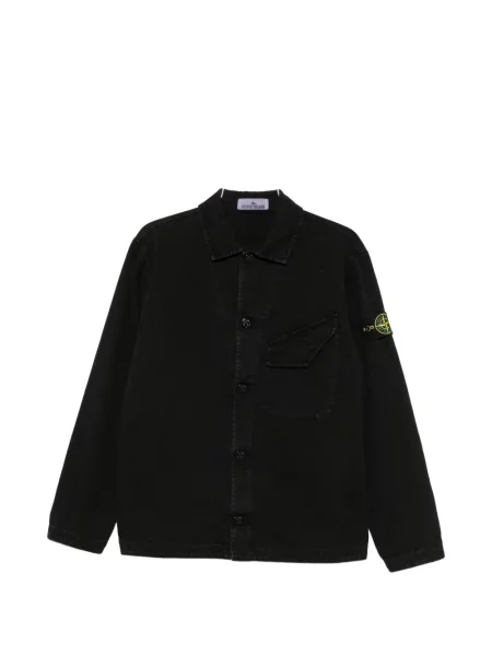 Geacă cămașă Stone Island cu strasuri negru