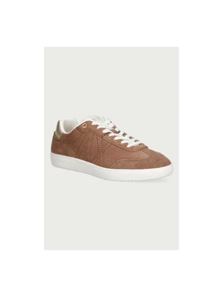 Sneakersy Armani Exchange zamszowe brązowe