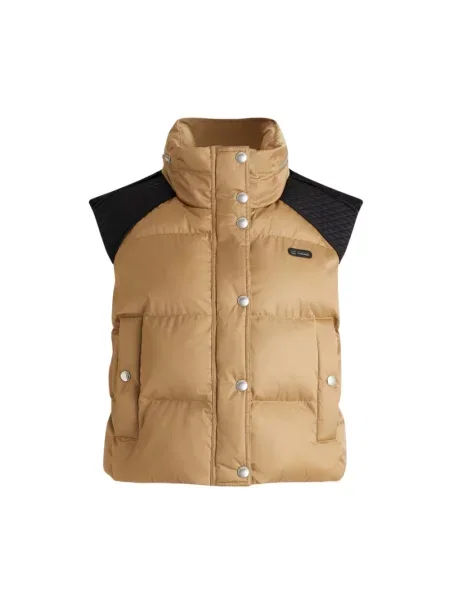 Kamizelka puchowa Fusalp bez rękawów beżowa