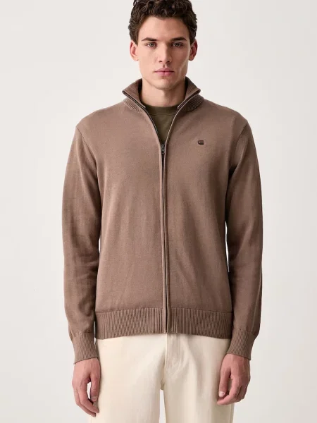 G-Star cardigan pentru bărbați cu Core refined full zip maro