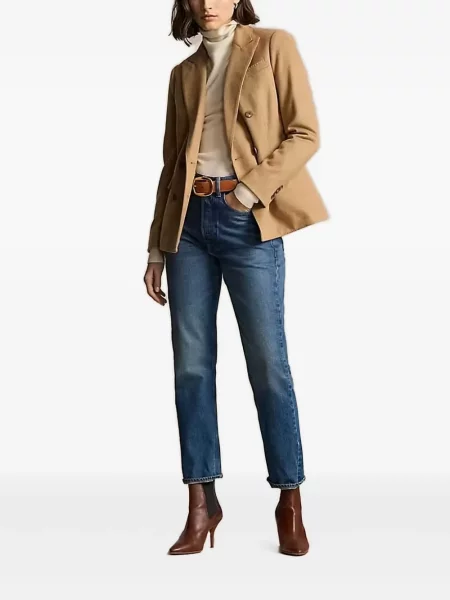 Șosete Polo Ralph Lauren tricotate cu nervuri cu două rânduri de nasturi portocaliu