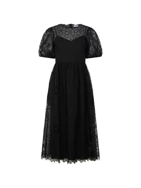 Rochie Valentino Garavani cu model floral de costum negru