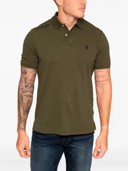 Slip de baie Polo Ralph Lauren cu broderie din piele de căprioară în carouri albastru