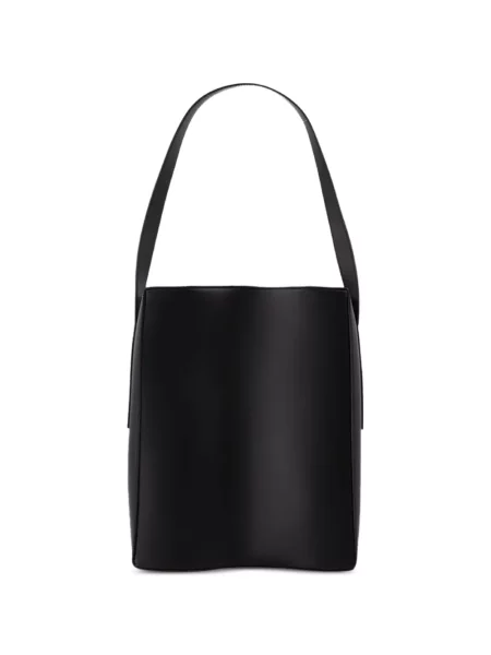 Кожена кожена чанта Mm6 Maison Margiela черно