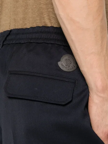 Pantaloni Moncler de lână albastru