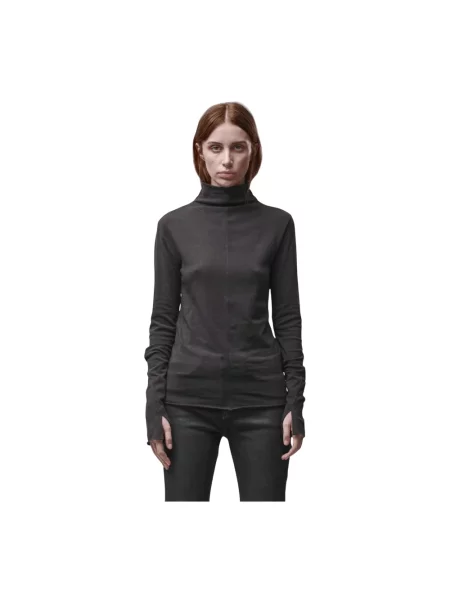 Sweter z golfem Thom Krom do golfa brązowy