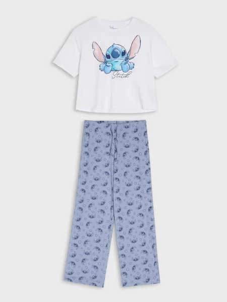 Двокомплектна піжама Stitch білий