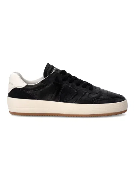 Sneakersy Philippe Model do tenisa zamszowe retro czarne