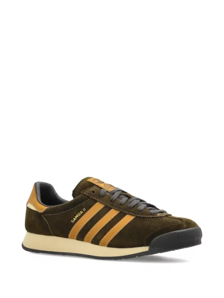 Tricou Adidas din piele de căprioară cu model floral lung maro